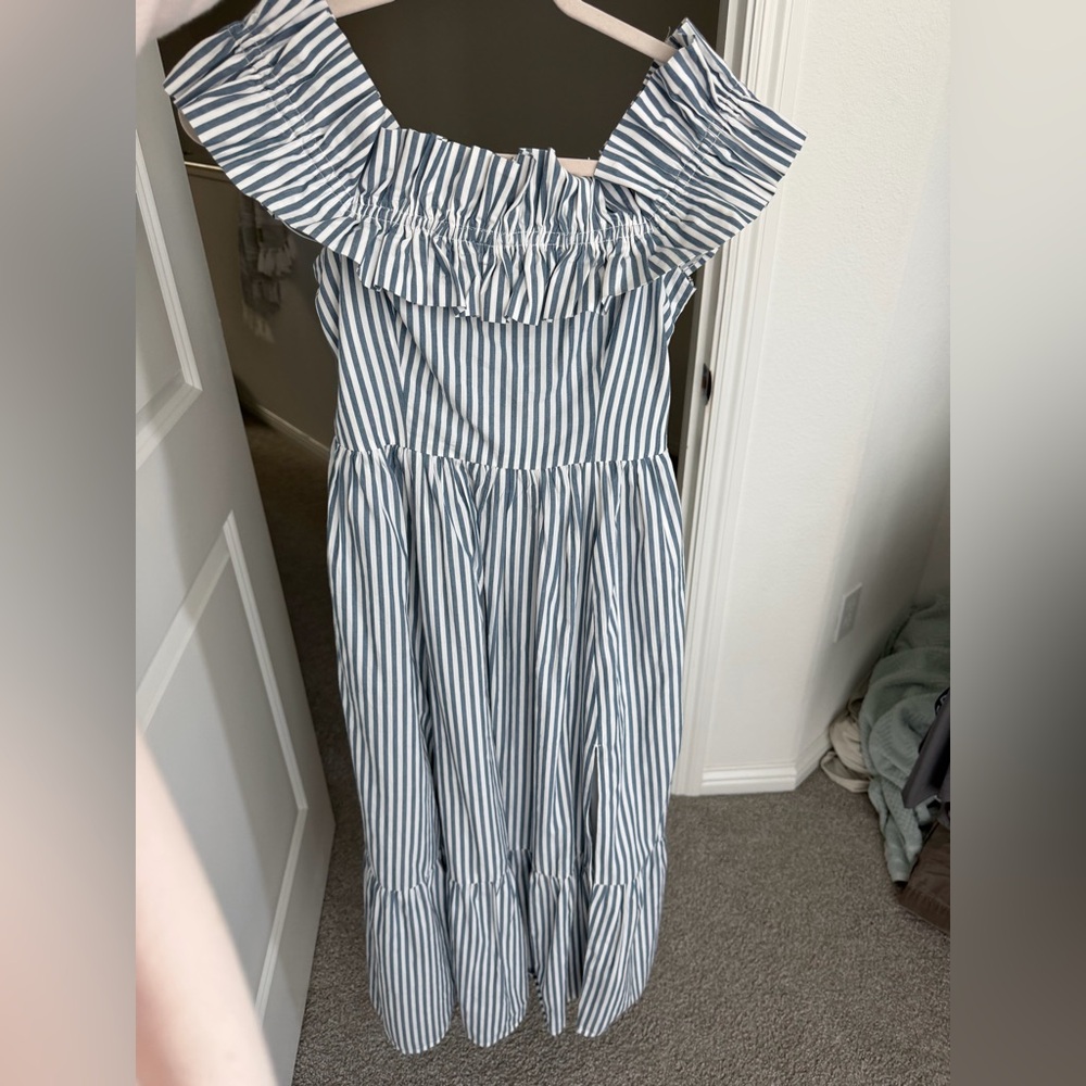Abercrombie & Fitch Blue and White Striped Dress